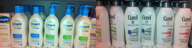 cetaphil and Curel for Eczema, best lotions for Eczema