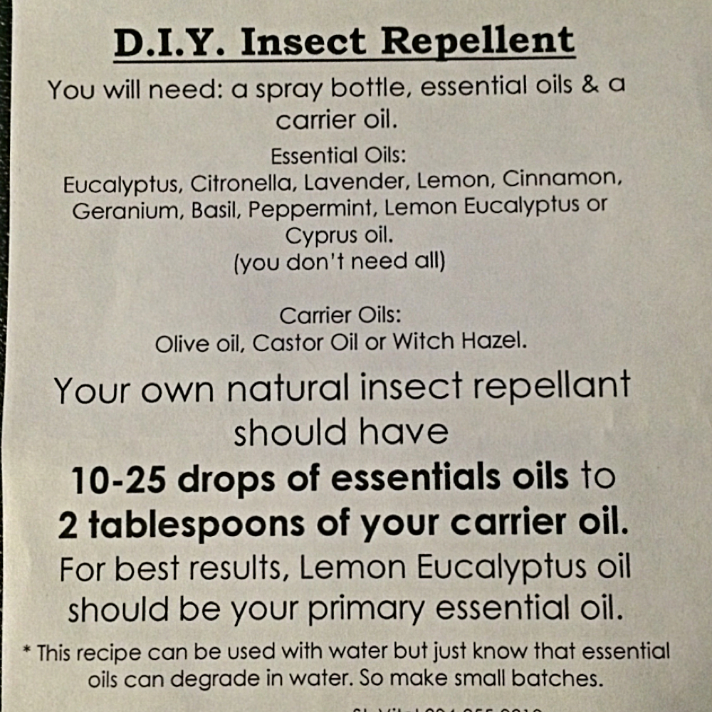 homemade mosquito/insect repellent for eczema sufferers and