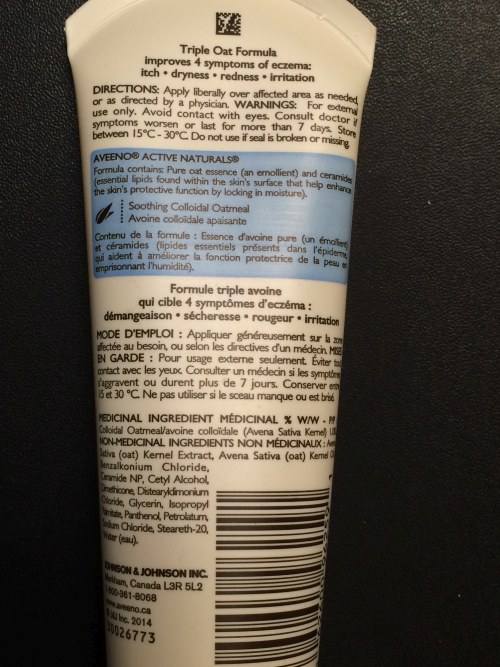 Aveeno Eczema Care Hand Cream Ingredients