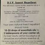 insect repellent basic instructions